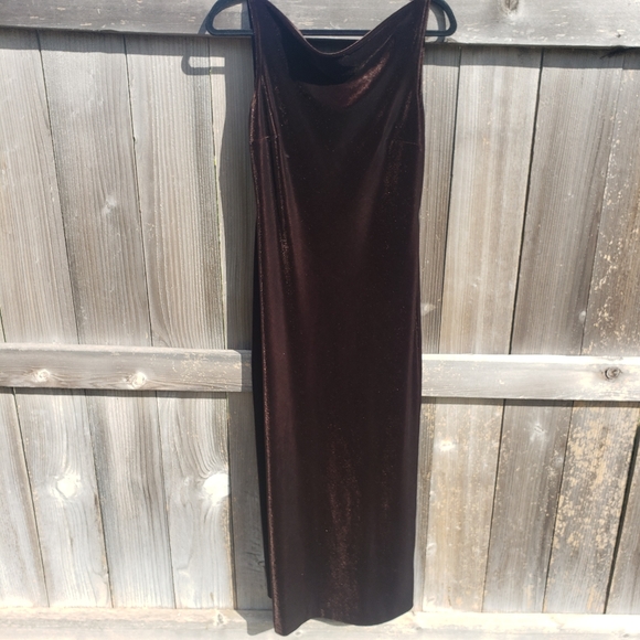 Ann Taylor Dresses & Skirts - Ann Taylor velvet soft gown dress brown 4